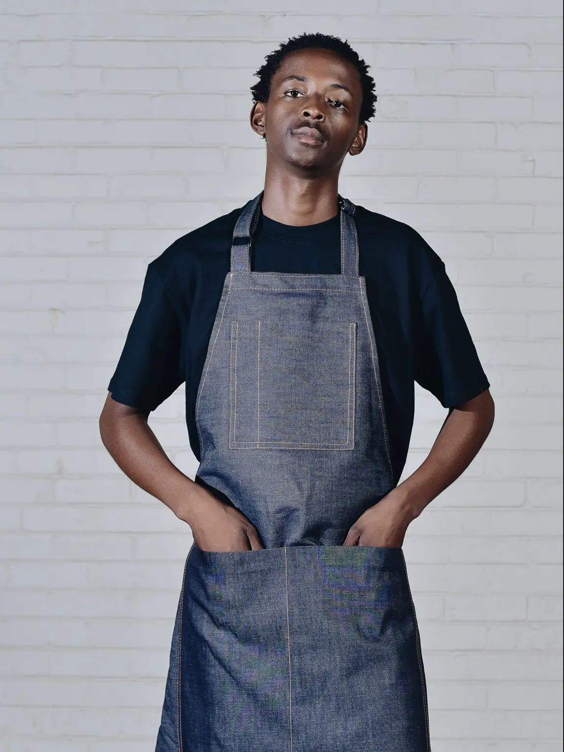 The Standard full-length denim apron